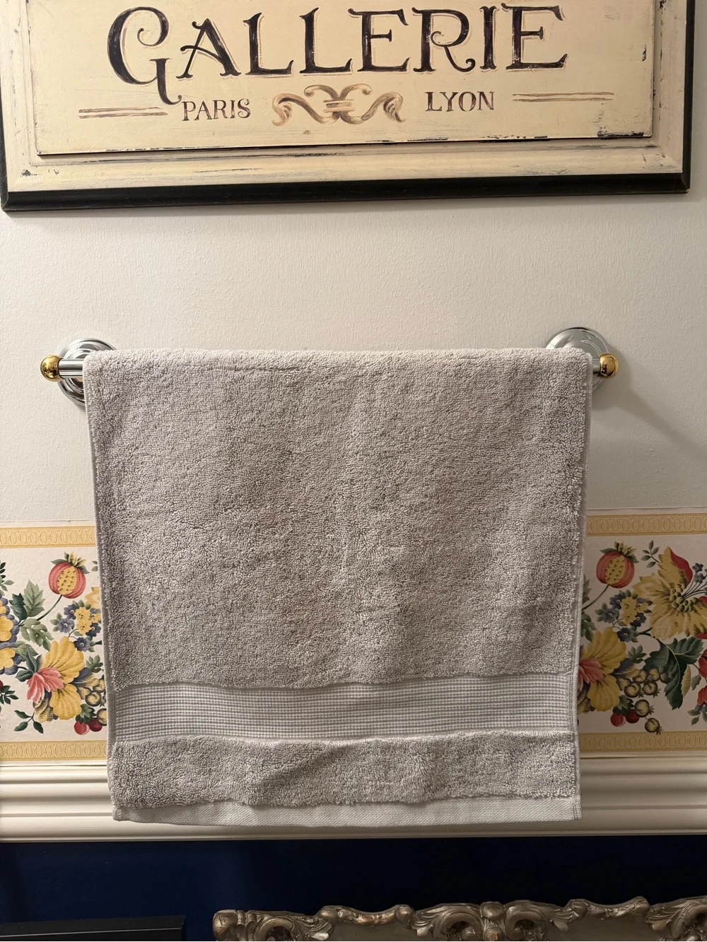 Hudson Park Collection Gray Textured Hand Towel